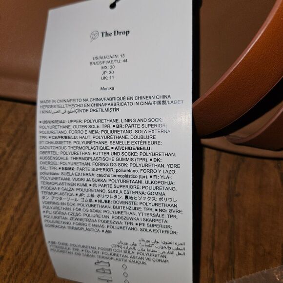 The Drop Faux Leather Brown Women's Size 13 H Sandal Flip Flops - Picture 9 of 11